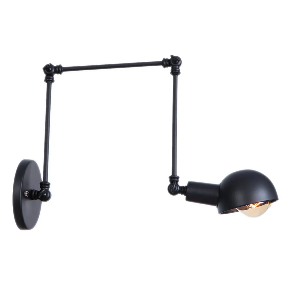 Черные и белые настенные светильники с ржавчиной лампа 3 поворотными рычагами