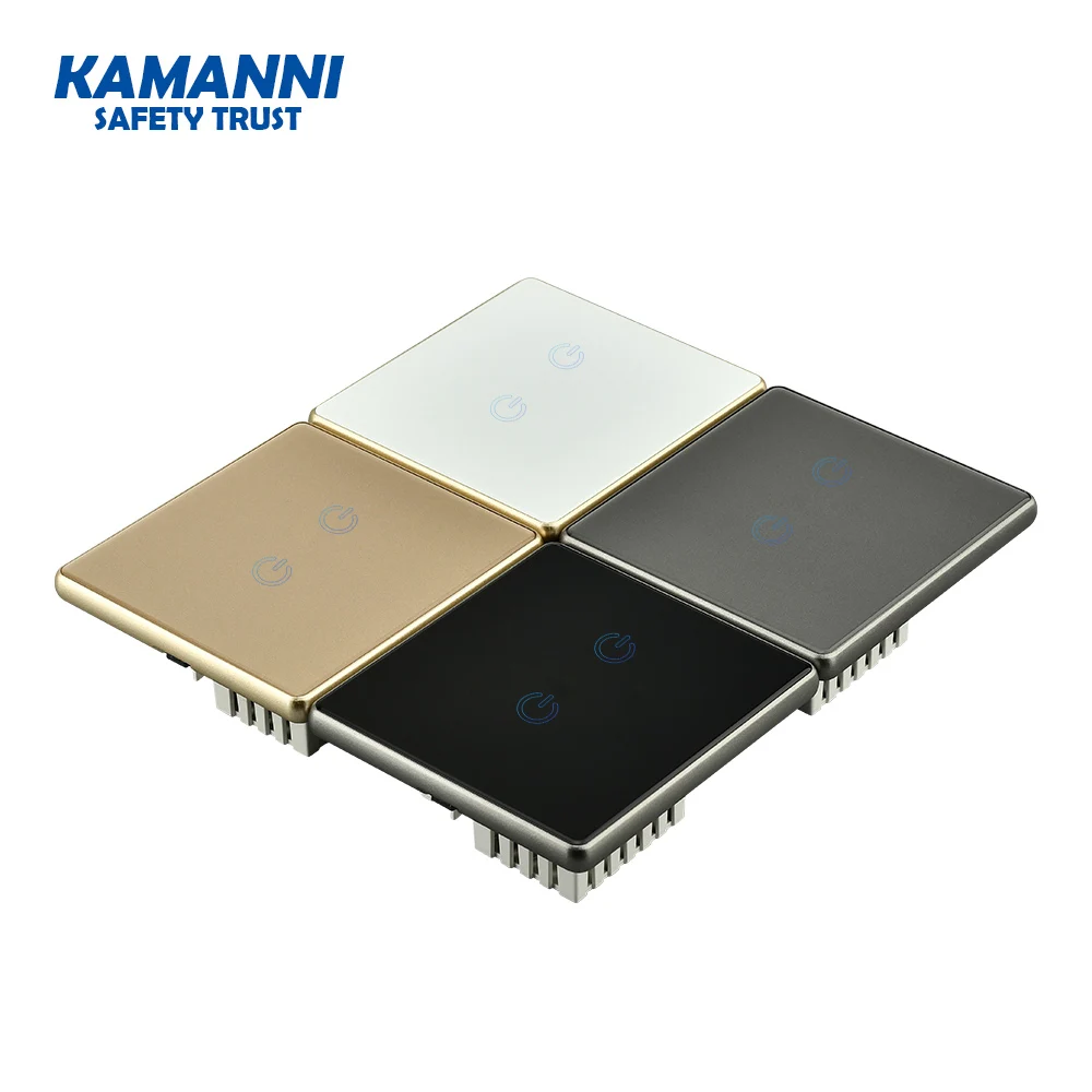Kamanni выключатель света，сенсорный выключателя 2 банды черный/зол