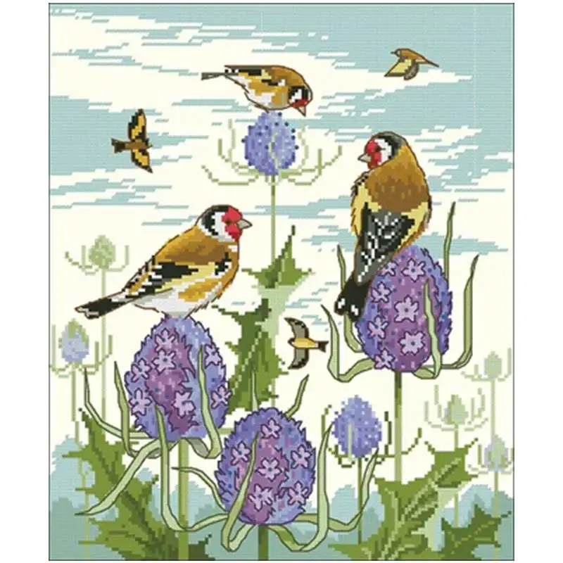 

Bird on hydrangea patterns Counted Cross Stitch 11CT 14CT 18CT DIY Cross Stitch Kits Embroidery Needlework Sets home decor