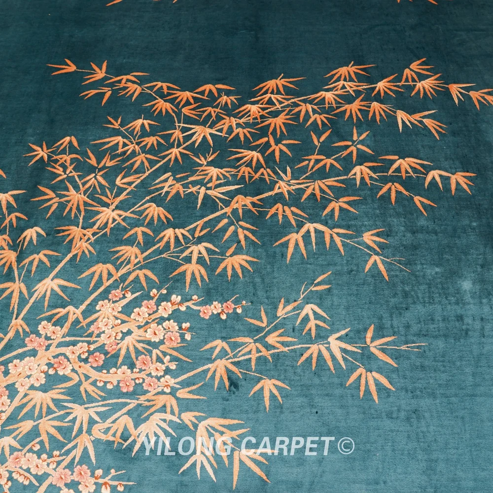 Бамбуковая слива в стиле арт-деко 8x10 дюймов ковер Шелковый китайский дизайн