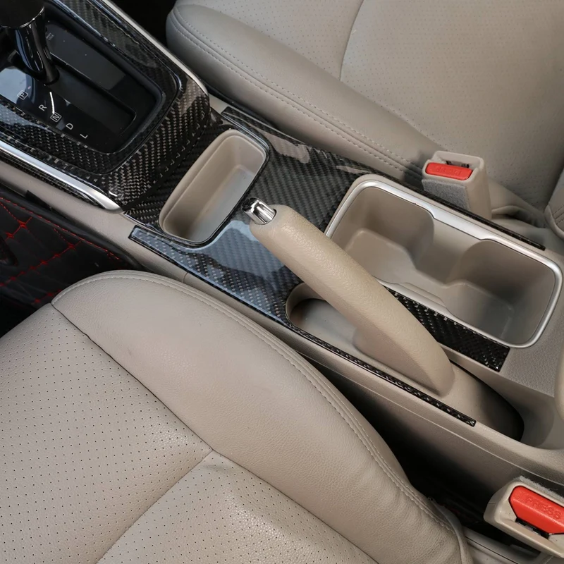 

Carbon Fiber ABS Center Console Water Cup Frame Panel Trim Cover for Nissan Sylphy 2016-2019 Decoration Stickers