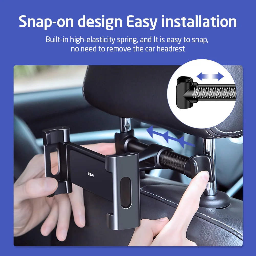 esr car phone holder for ipad stand car seat back holder for headrest bracket 360 rotation car mounted holder for ipad tablets free global shipping