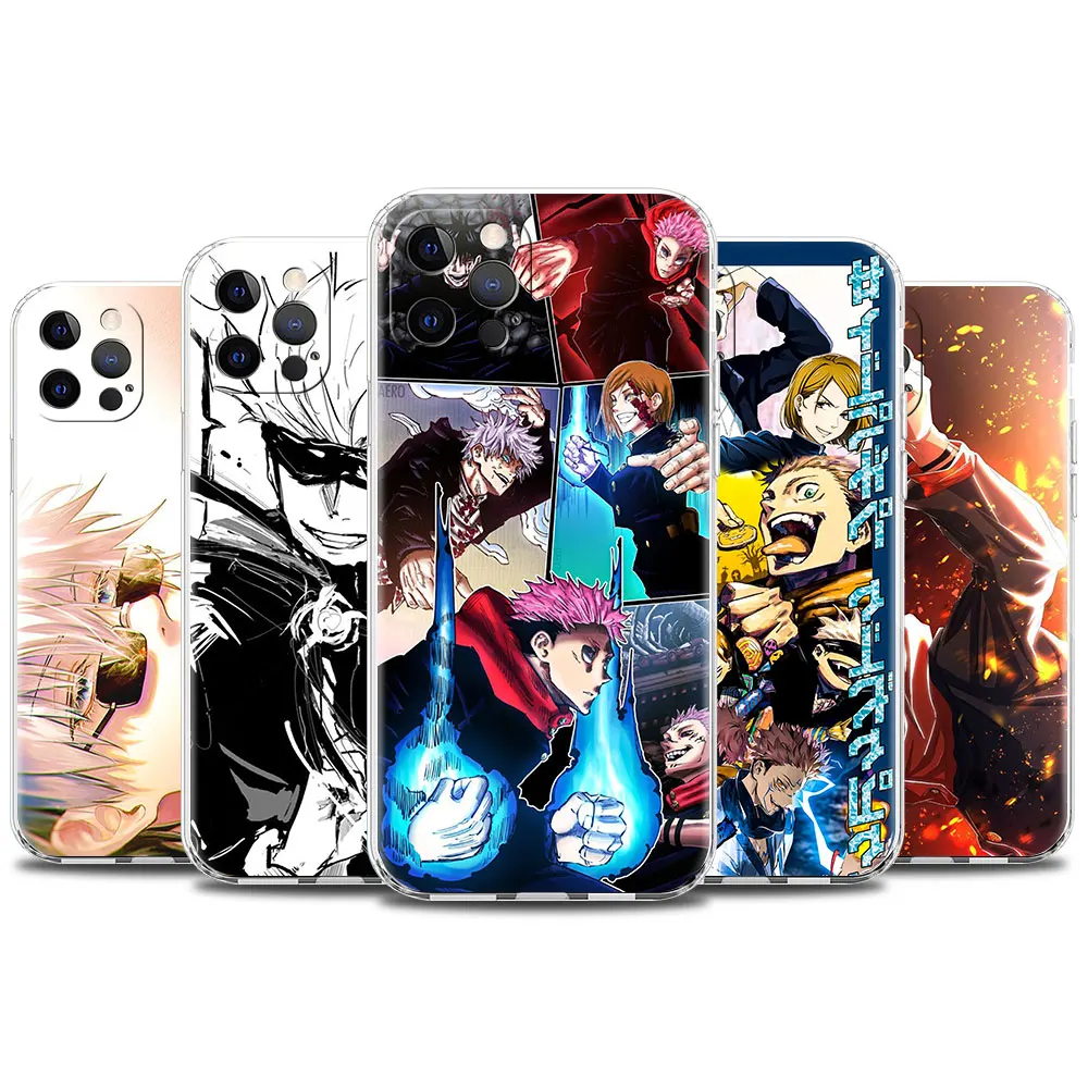 

Clear Case For Apple iPhone 11 12 Pro 7 XR X XS Max 8 6 6S Plus 5 5S SE 2020 11Pro Soft Phone Covers Jujutsu Kaisen Anime 13
