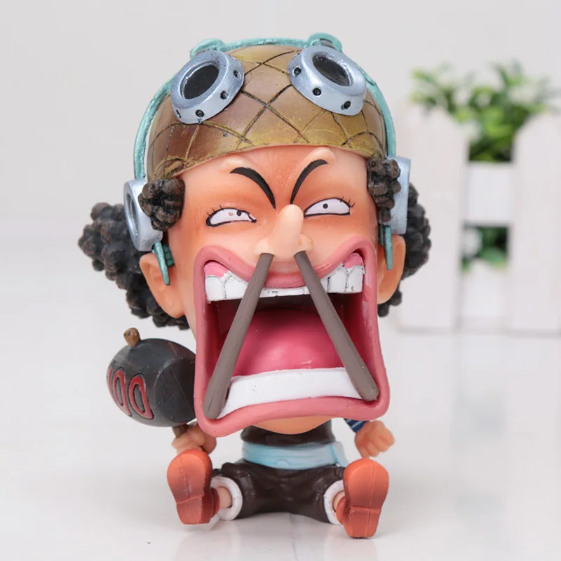 usopp opp bag Luffy Figure one piece Figure Sanji Roronoa Зоро удерживает винную бутылку Franky Автомобильные украшения GK ver. ПВХ модель подарок аниме фигура - Цвет: usopp opp bag