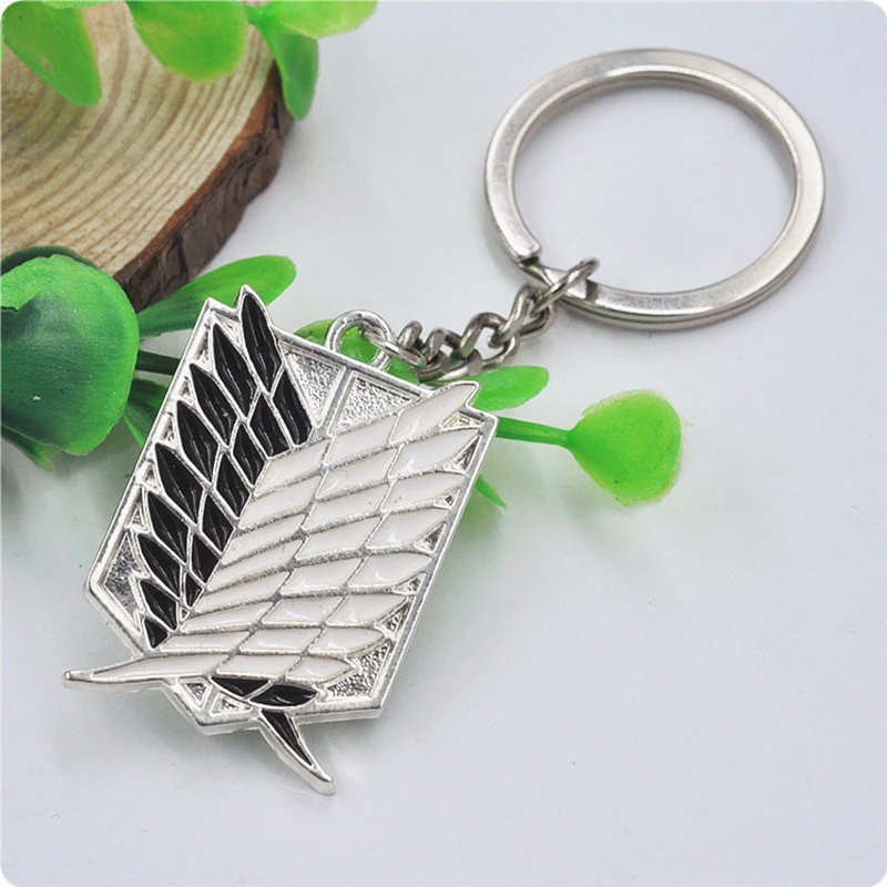 

Attack On Titan Keychain Shingeki No Kyojin Anime Cosplay Wings Of Liberty Key Chain Rings For Motorcycle Car Keys Gifts Llavero