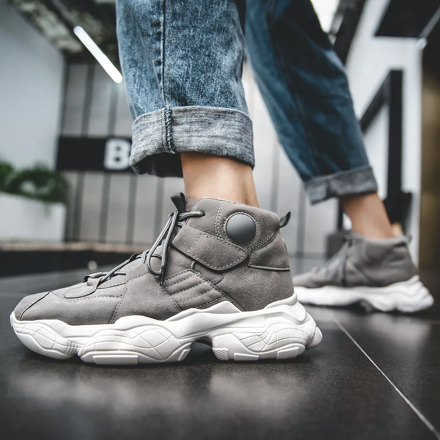 Осень-зима 2019 г. Новые мужские ботинки для отдыха Ботинки martin на бедрах Мужская