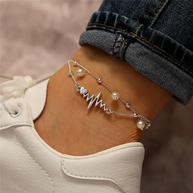 

Bohemian Multilayers Anklets For Women Vintage Leg Ankle Anklet Foot Bracelet Boho Jewelry Rope Chain Summer Accessories