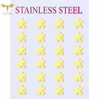 Золотые серьги-гвоздики из нержавеющей стали, ювелирные изделия, обучающая игрушка, дизайн, модные женские серьги для пар, подарок