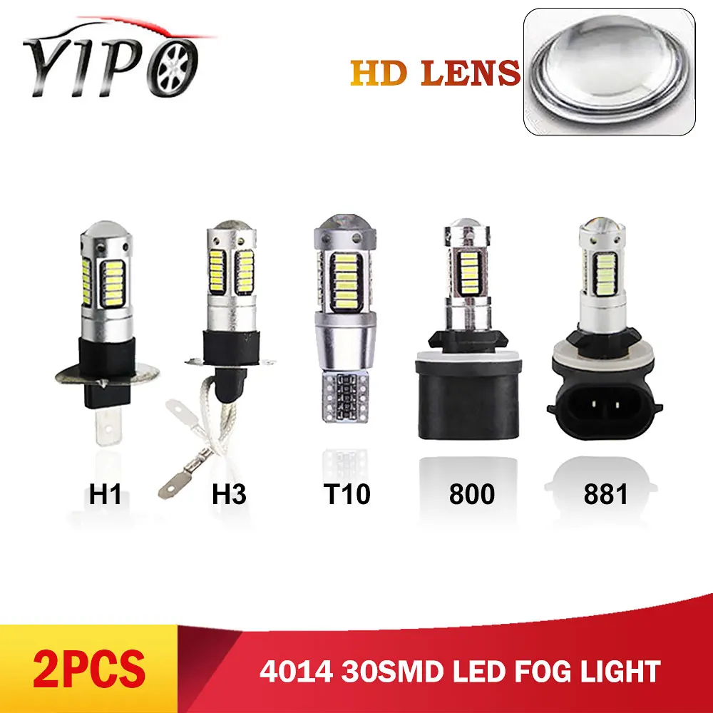 W5w t10 светодиодный H1 H3 противотуманный фонарь 880 881 h1 авто лампы 4014 30SMD DRL внешний
