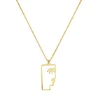 Цепочка Mavis Hare из нержавеющей стали с подвеской в виде человеческого лица