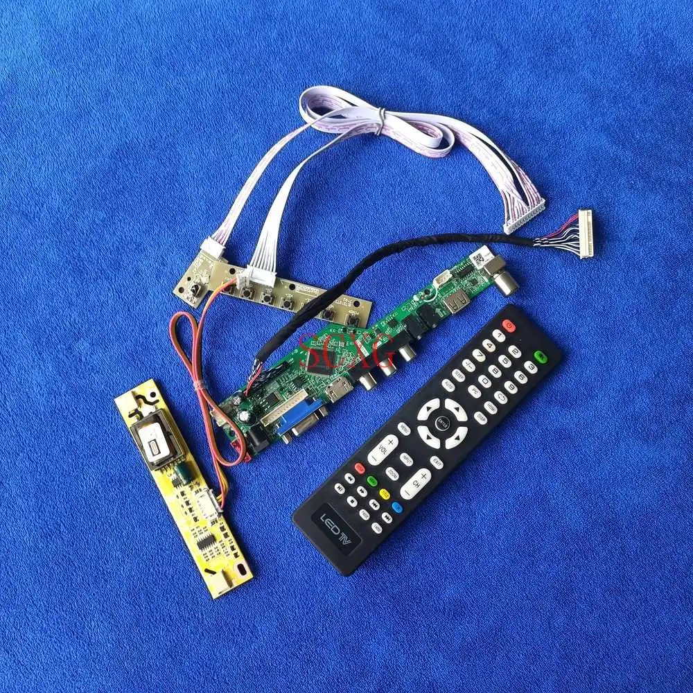 

Комплект для сборки ЖК-монитора, карта привода 1600*900 LVDS 30 Pin 2CCFL для M200O1/M200RW01/MT200LW01, аналоговый сигнал, HDMI-совместимый USB AV VGA