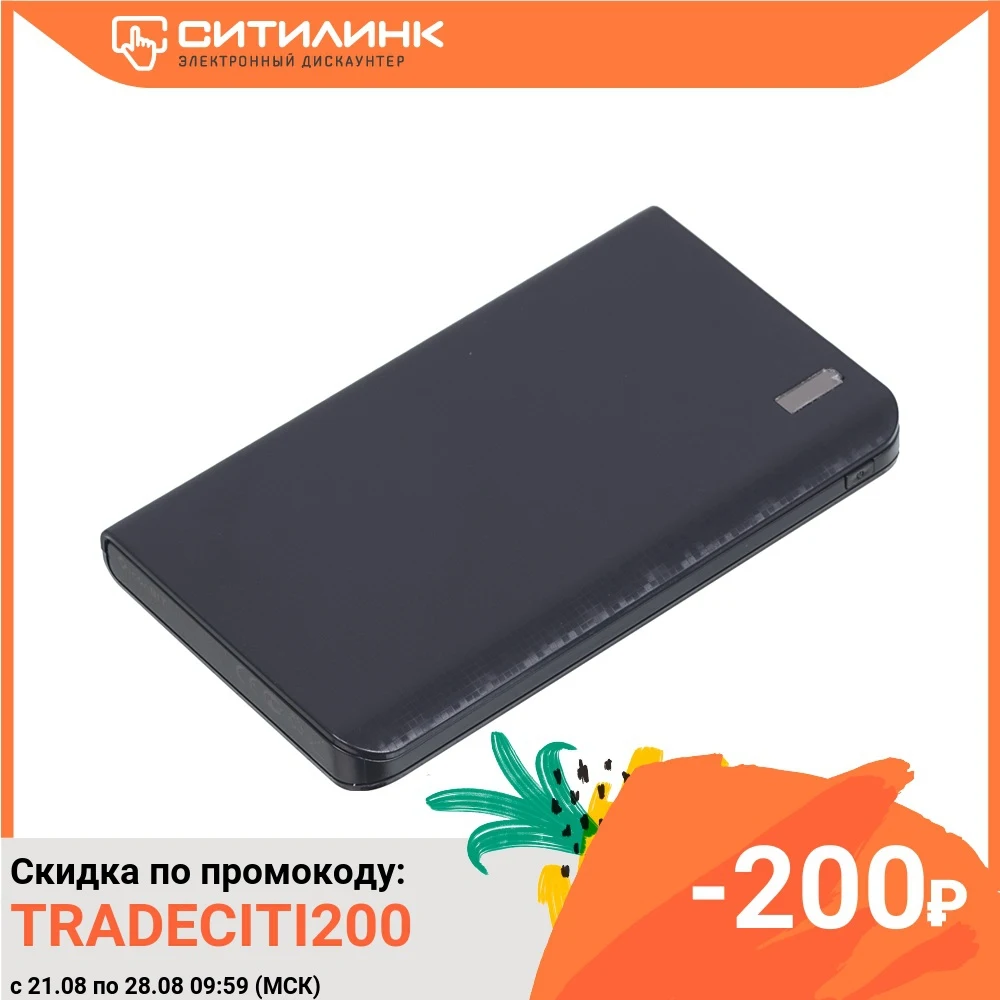 Внешний аккумулятор (Power Bank) ICONBIT FTB6000SL 6000мAч черный (ft 0060l)|Внешние аккумуляторы| |