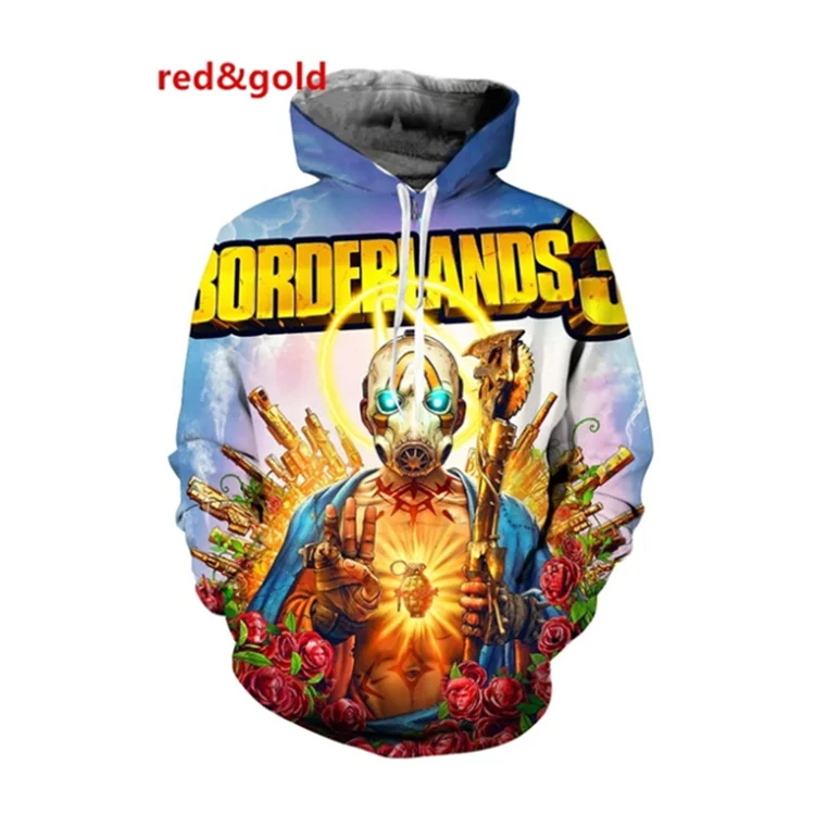 PS4 borderland 3 Hyperion Psycho костюмы borderland толстовки для косплея с 3D принтом модная мужская и женская куртка с капюшоном - Цвет: Бежевый