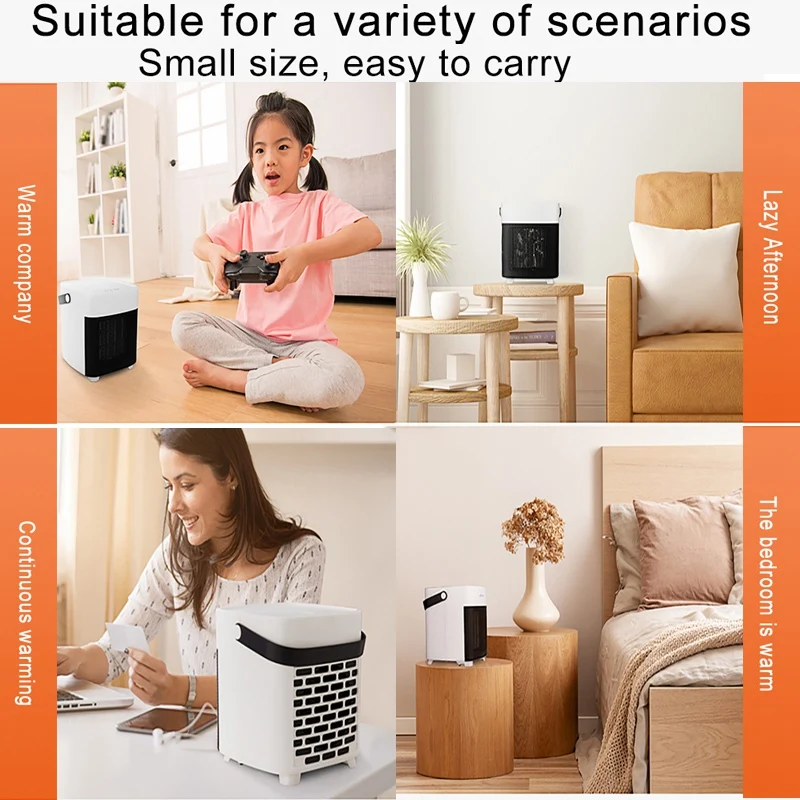 

Fan Heater for Home 1200W Electric Warm Air Fan Office Room Heaters Handy Air Heater Warmer Fan