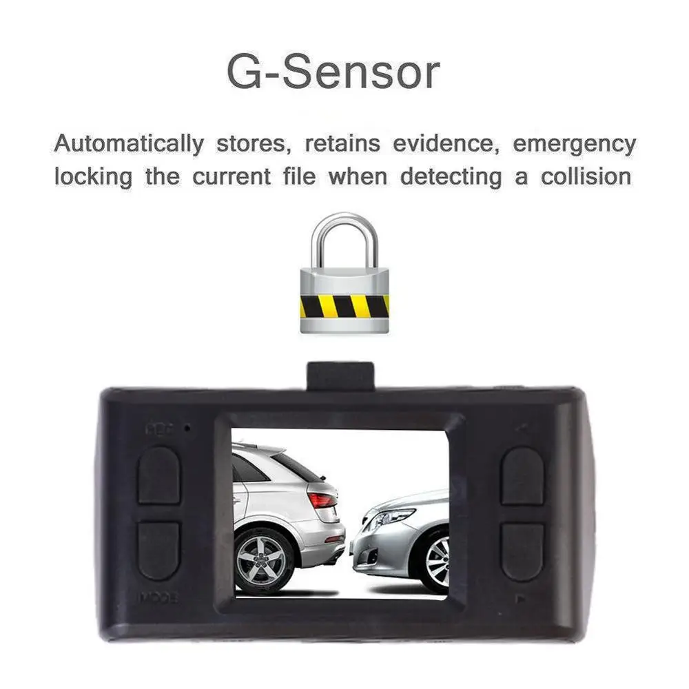 2 5 дюйма Двойной объектив Автомобильная камера HD gps трекер 1080P видеокамера Ночное