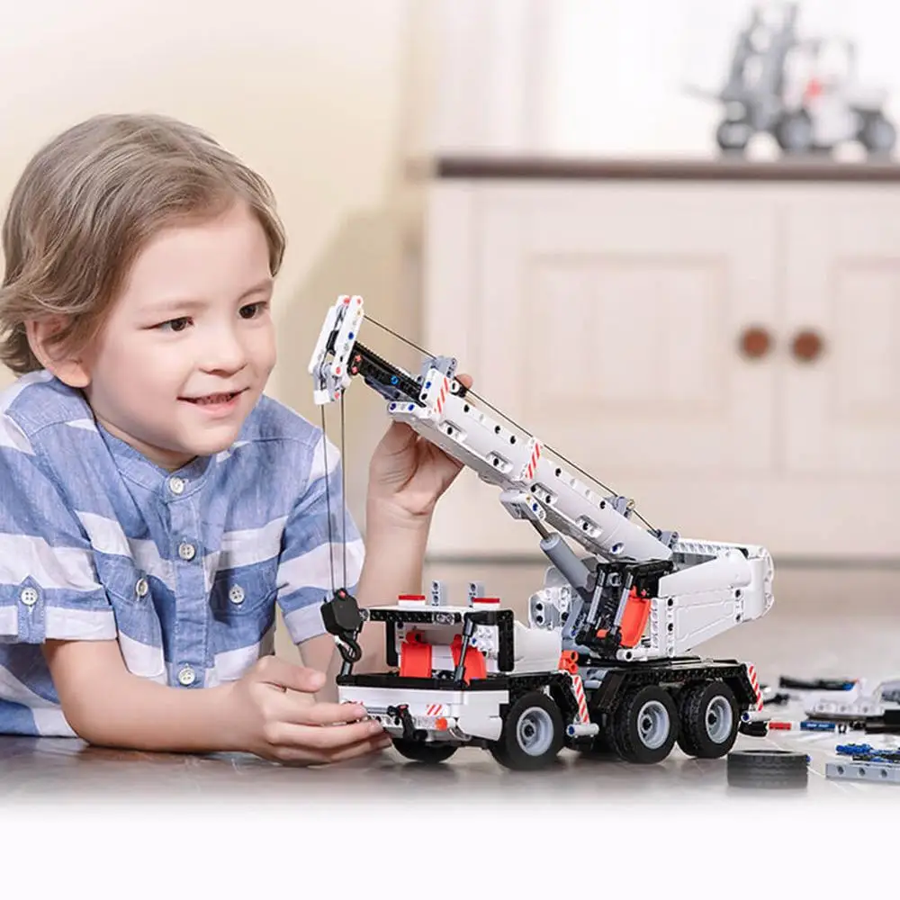 

Original Xiaomi Mi Mitu Building Blocks Engineering Crane 360 Degree Rotating Console Lifting Telescopic Boom Crane Gift