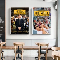 the wolf of wall street canvas painting leonardo dicaprio motivation quote posters movie wall art picture home office wall decor