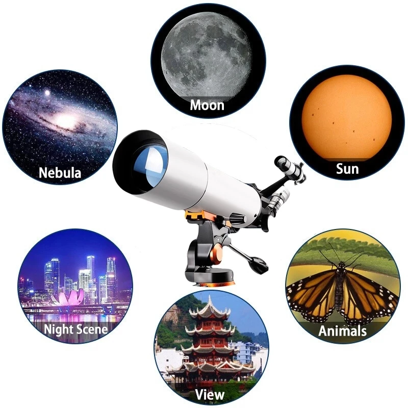 

Professional Astronomical Telescope For Space Star View Moon Camera Large Objective Zoom Night Vision HD BAK4 Birthday Gifts