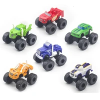 6pcsset blazed machines car russian miracle crusher truck vehicles gifts for kids cartoon collecting action figure toys