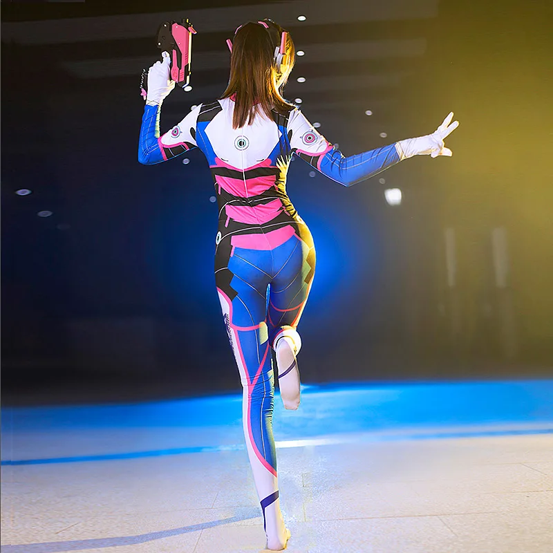 Женский костюм Coshome D.Va Зентаи для взрослых из лайкры и спандекса Хэллоуина |