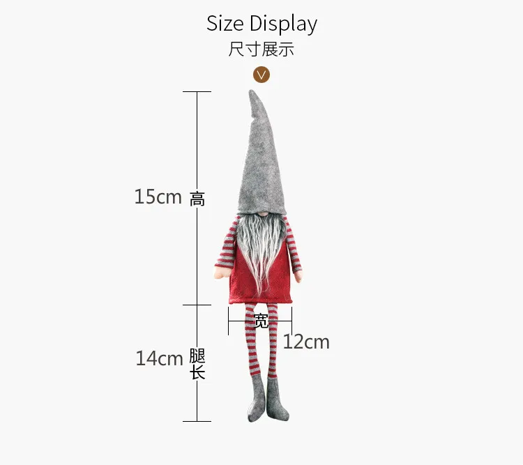 Скандинавский Рождественский Декор красное вино искусственная плюшевая кукла