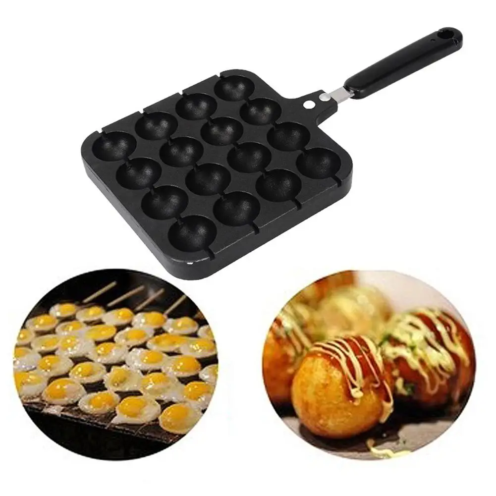 Чайник Takoyaki с 16 внутренними отверстиями сковорода-гриль антипригарным покрытием