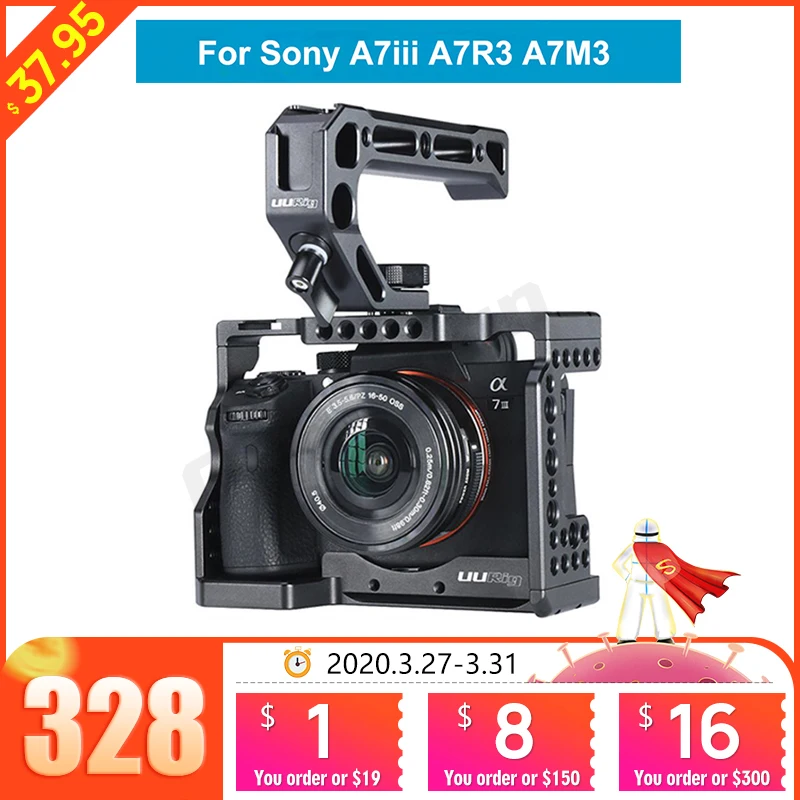 UURig C A73 Камера клетка для Sony A7III Стандартный Arca Стиль Quick Release Plate с верхней ручкой