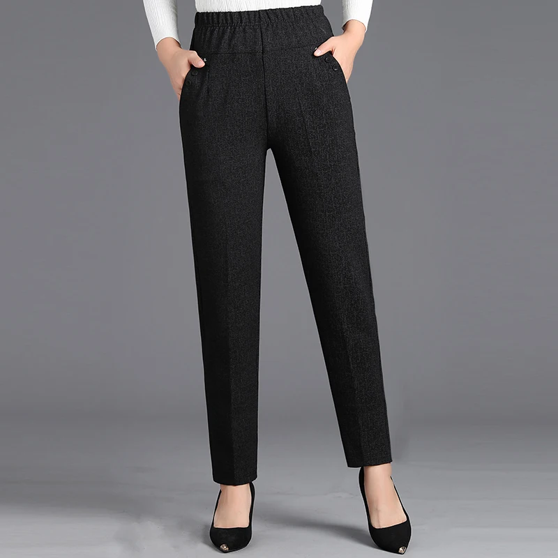 Брюки женские повседневные в Вертикальную Полоску удобные прямые штаны с