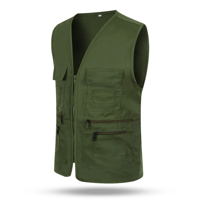 Новинка мужской и женский жилет с множеством карманов на молнии Свободный