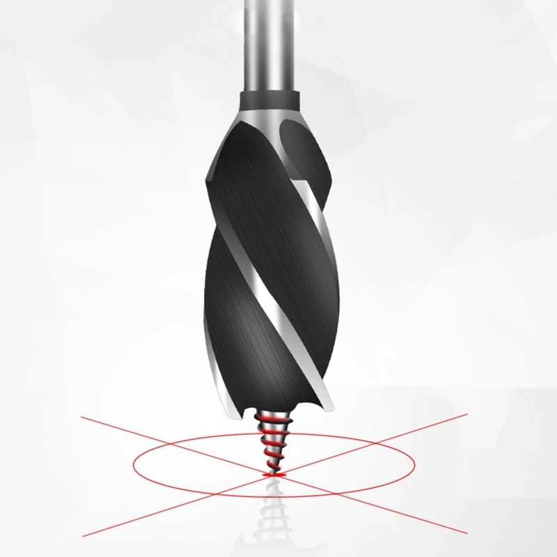 Шнековое сверло с четырьмя слотами и шестигранным длинным хвостовиком поддержка