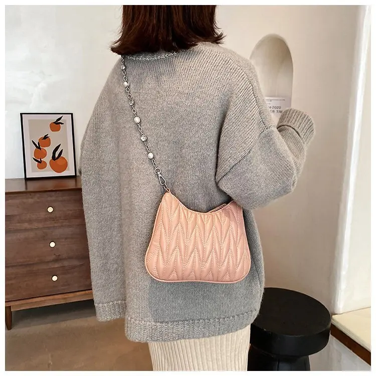 

Folds Small Bag Women's Bag 2021 New Korean Version of The Fashion Personality Creative One-shoulder Sloping Small Square Bag