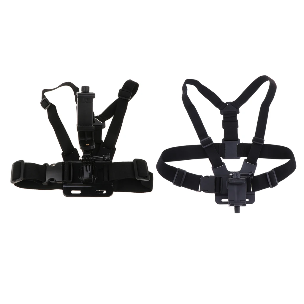 

2 Pieces Chest Body Adjustable Harness Strap Holder ABS For Black