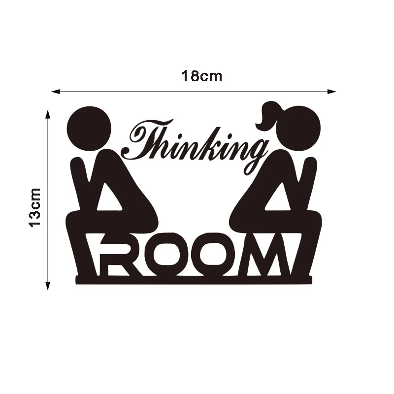 Виниловые наклейки на стену Забавный дневной знак мужские и женские в туалете