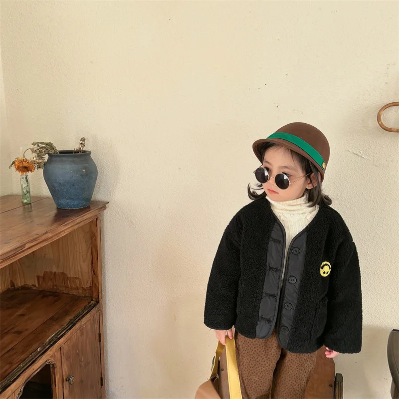 

Girls Coat Jacket Thicken Plus Velvet 2021 Classic Thicken Plus Velvet Winter Autumn Cotton High Quality Outerwear Children's Cl
