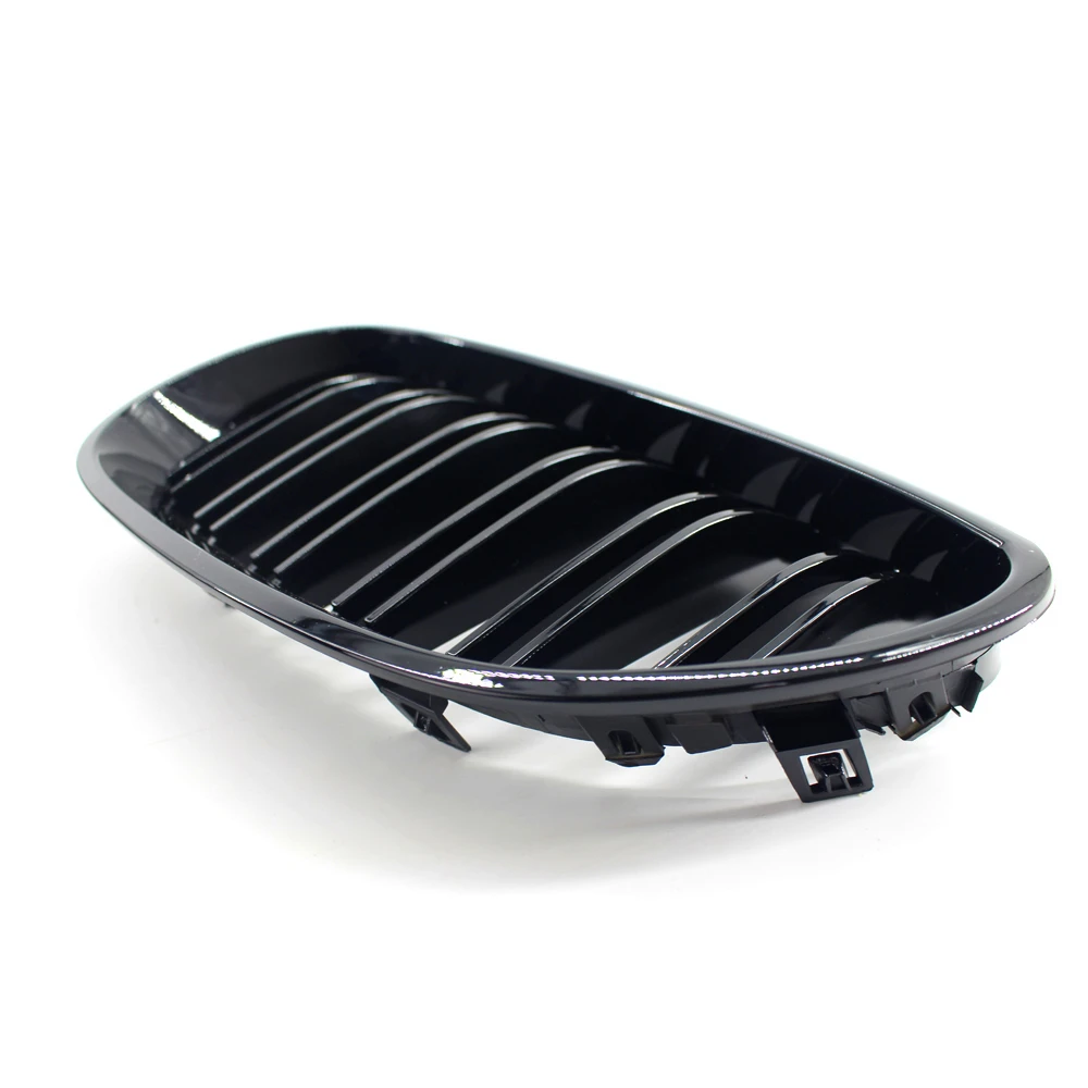 

New Brand Gloss Black Double Line Racing Grills Car Front Kidney Grilles For BMW E60 E61 2003-2010 M5 5-Series Car Parts Bmw