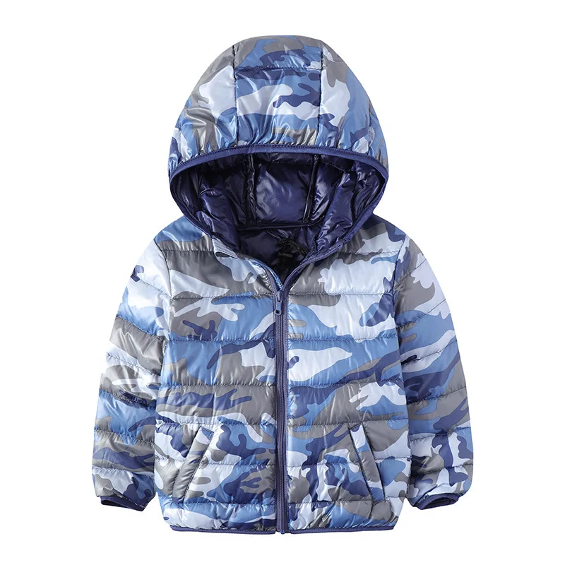 

Children Autumn Duck Down Coat Camouflage Lightweight Windproof Hooded Winter Jackets for Boys Baby Infant Puffy Outerwear