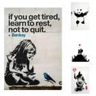 Абстрактная граффити Бэнкси постер, поп-арт, холст, живопись, постеры, принты, настенные картины для декора гостиной