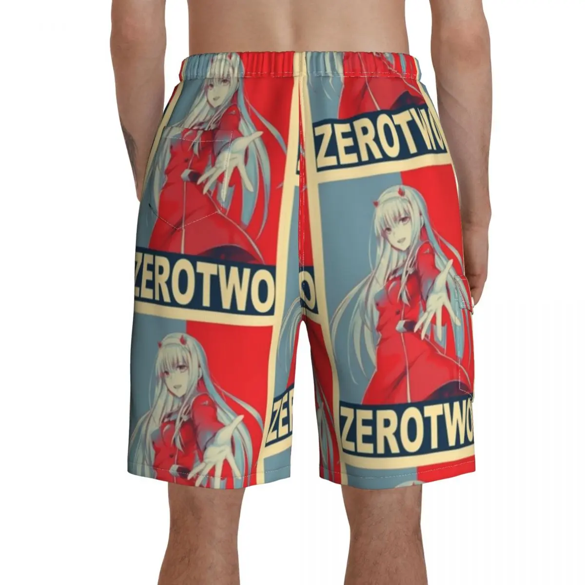 

Darling In The Franxx Board Shorts Swimming Trunks Polyester Men Bathing Pattern Swim Trunks