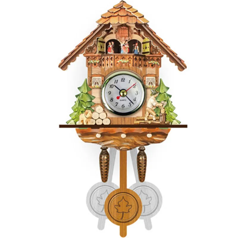 

Cuckoo Wall Clock Cuckoo Clock Alarm Clock Nordic Retro Clock Wooden Living Room Clock Home Gift Wall Clock MecanismoReloj Pared