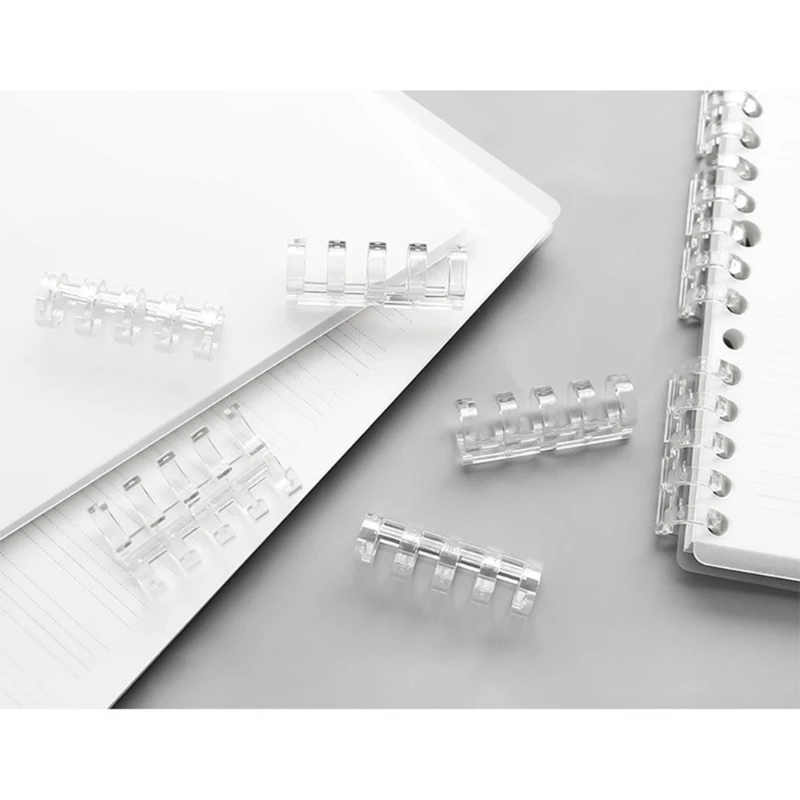 

1 Piece 5-Ring Binding Clip 0.63" Diameter 5-ring Binding Coils Binding Comb Clip Closure Open for All Loose-leaf Notebooks