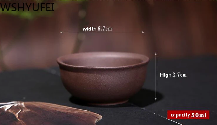 4 шт./лот фиолетовая чашка для грязи 50mll ручная работа Песочная чаша чайный пион