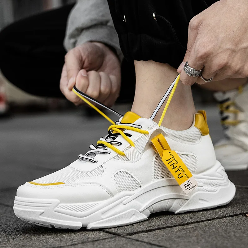 

Men's Sports Shoes 2021 Summer New Mesh Breathable Platform Men's Casual Sports Shoes Versatile Shoes Tide Dad Shoes Flat Shoes