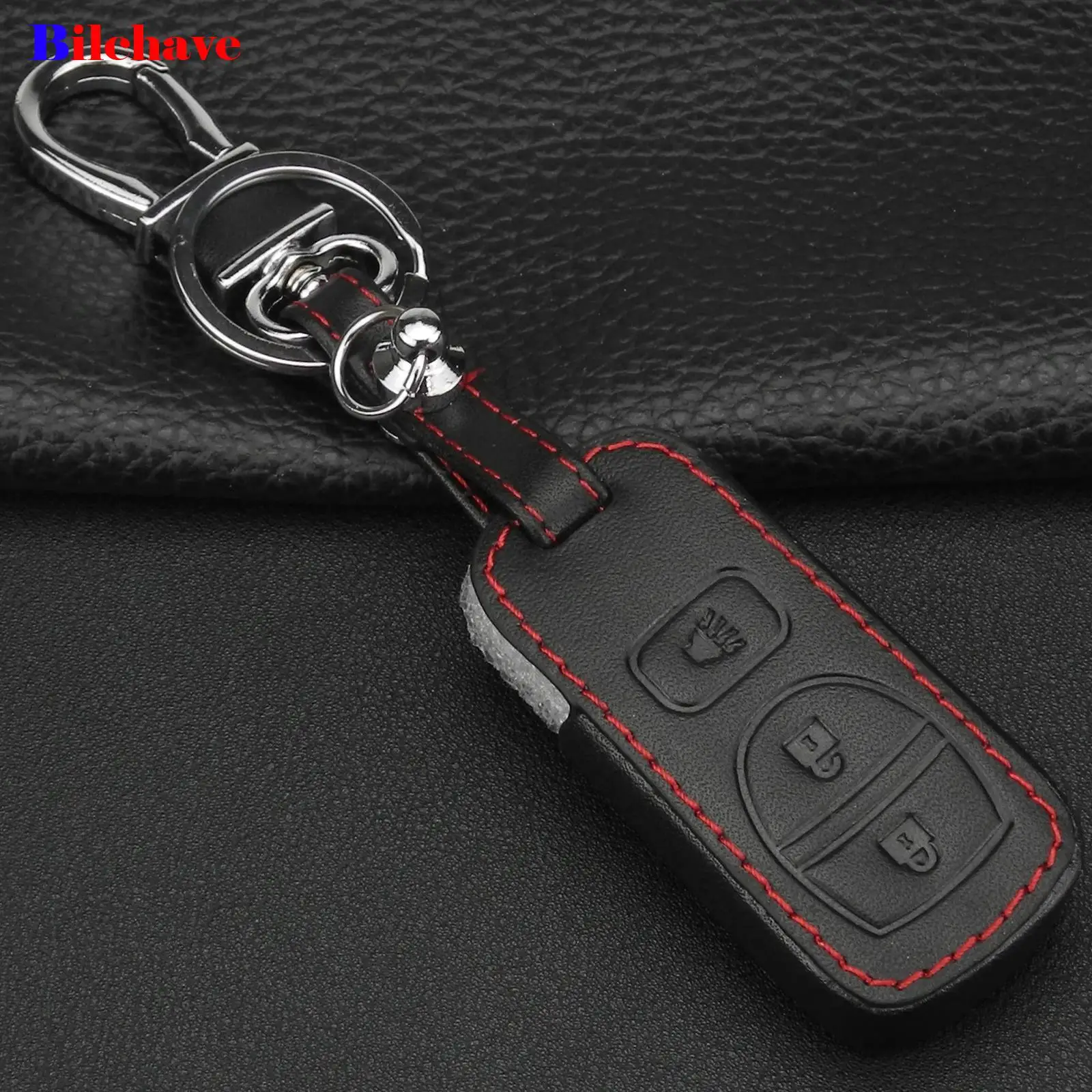 Кожаный чехол jingyuqin для автомобиля с дистанционным управлением и 3 кнопками Nissan