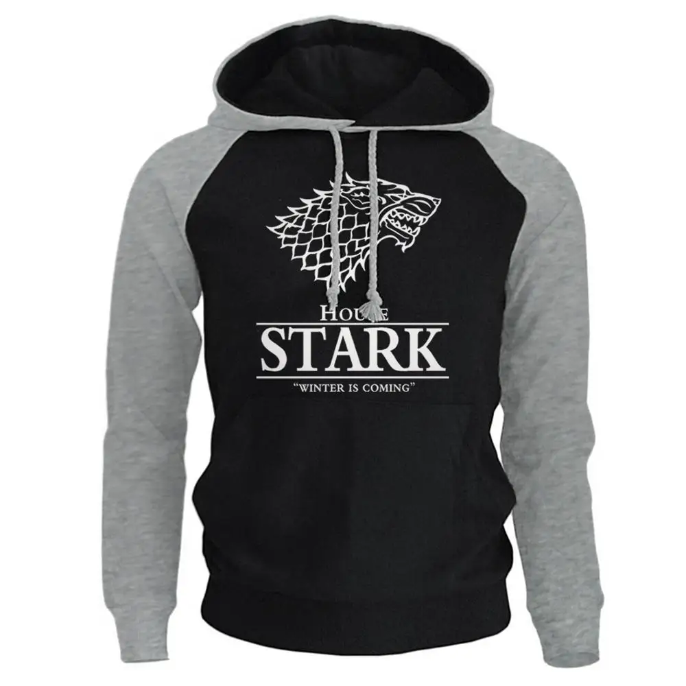 2018 реглан толстовки для мужчин дом Старк Песнь Льда и Огня скоро зима Мужская