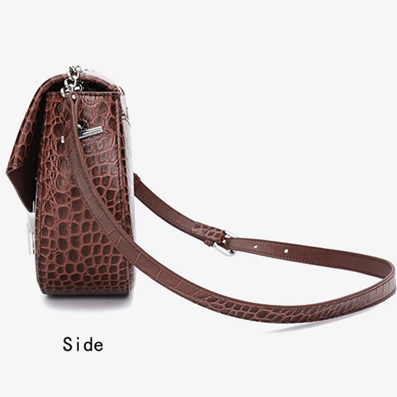 AODUX Классическая маленькая сумка из 100% натуральной коровьей кожи с крокодиловым