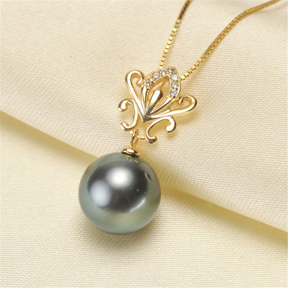 

Circle Pendant Hat Holder S925 Sterling Silver Pearl Pendant Settings Women DIY Handmade Jewelry Findings