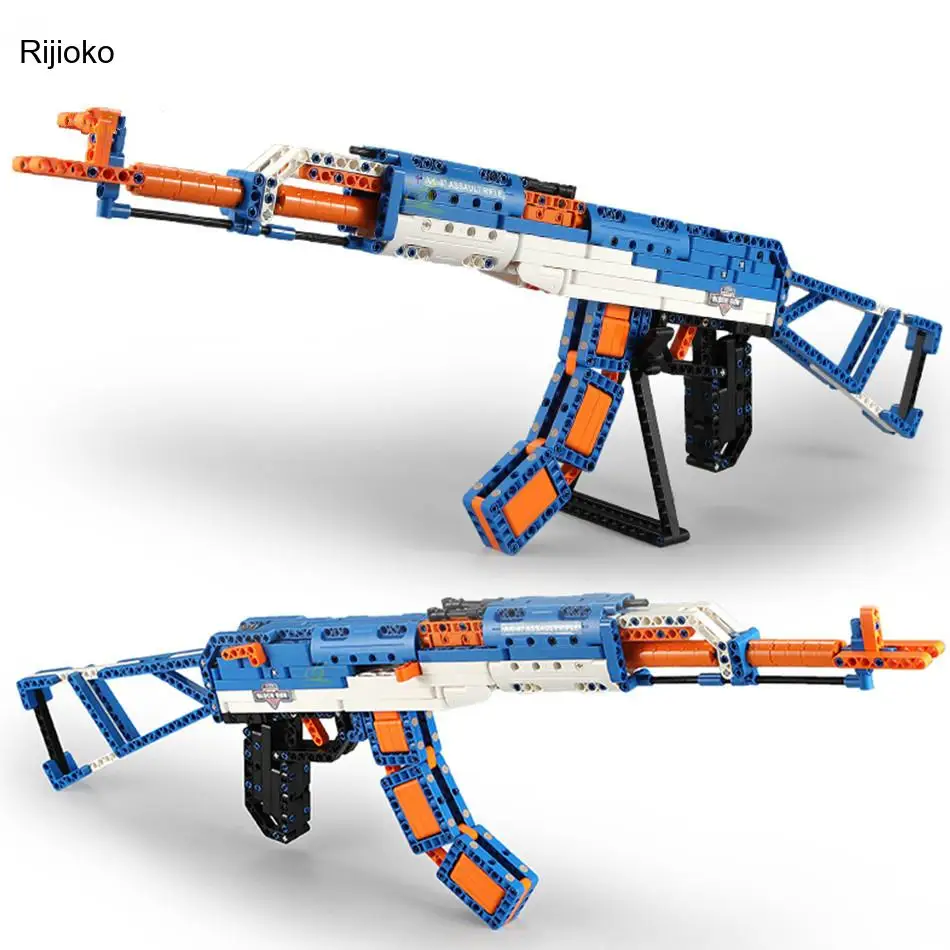 

498Pcs Ak-47 Assault Rifle Technical Model Building Blocks Set Military Weapon Bricks City Game Gun Toys for Children