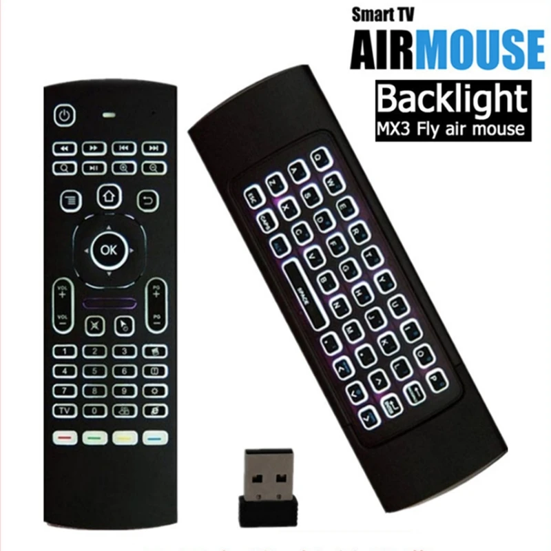 MX3 Air mouse 2 4 ГГц Беспроводная мини клавиатура с подсветкой голосовое управление ИК