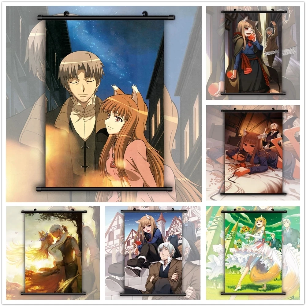 

Home Spice and Wolf Horo X Kraft Lawrence Decoration Hangings Poster Canvas Wall Art Print Modern Painting Scroll Living Room