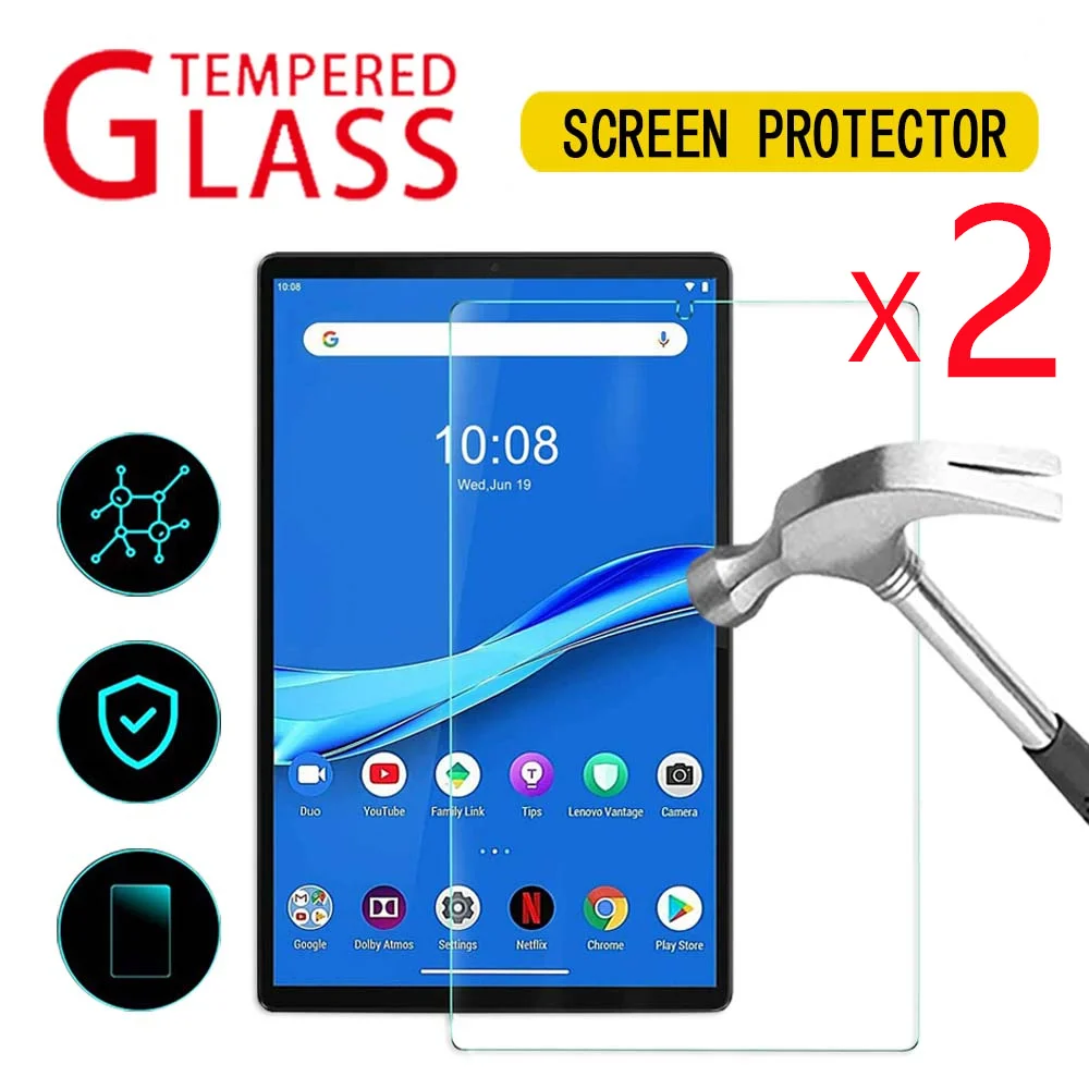 2Pcs Tablet Tempered Glass Screen Protector for Lenovo TAB M10 Plus TB-X606F/TB-X606X 10.3 Inch Protective Film 9H 0.3mm Glass